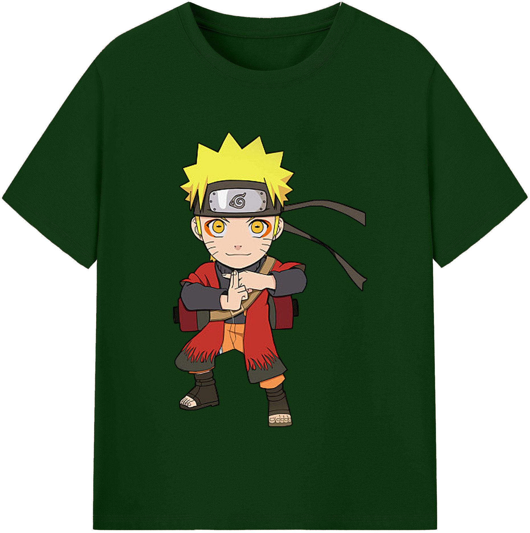 （画像用） NARUTO -ナルト- うずまき ナルト Uzumaki Naruto 綿100％半袖Tシャツ（フロントプリント）